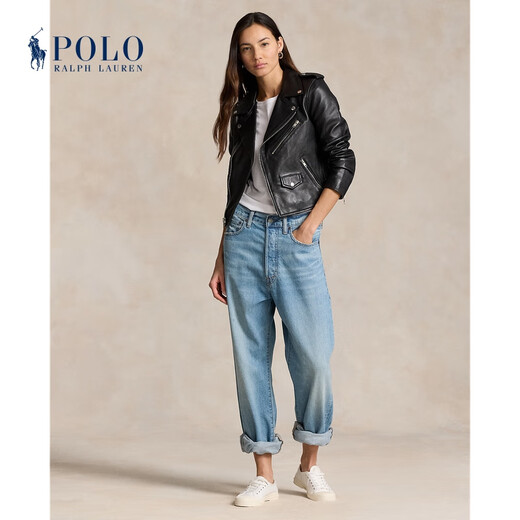 拉夫劳伦（Ralph lauren）女装 经典款修身版羊皮革机车夹克RL24764 001-黑色 XXS