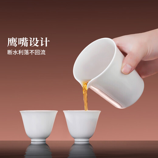 Jingdezhen Ceramic High Temperature Sweet White Glaze Covered Bowl Home Handmade White Porcelain Drinking Tea Cup Kung Fu Sancai Covered Bowl Single Tea Bowl Ruogu Single Covered Bowl