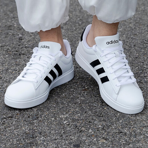 阿迪达斯 （adidas）男鞋2025春季运动鞋厚底小白鞋皮面休闲板鞋GW9195 GW9195 39