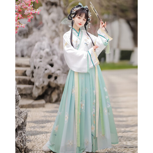 Biaoge Hanfu китайский стиль женский костюм 2025 Новый стиль национальный стиль награды [четыре сезона и весна] Костюмы Вей и Джин, внутренняя одежда + внешняя одежда + юбка, одинаковый размер