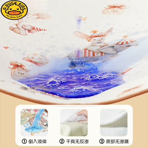 G.DUCKKIDS urine separator waterproof and washable newborn baby diaper pad cartoon newborn baby urine pad menstrual period aunt pad Zebra hot air balloon 50*70cm