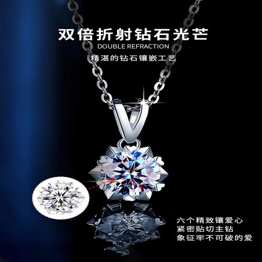 Ji Shizhe (GIEVSZHE) PT950 platinum platinum necklace for women 2025 new clavicle chain Chinese Valentine's Day birthday gift for girlfriend and wife pt950 platinum O-shaped chain + six-pointed star pendant