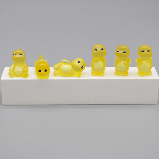 迷你卡通小奶龙发光小玩意公仔摆件桌面车载送儿童玩具小礼物 夜光款可爱小奶龙60个装