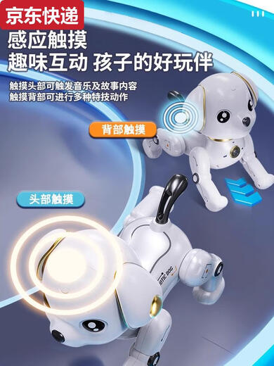 Qilicai Deutschlands bevorzugte Qualität intelligente Roboter-Hund-Kinder, Jungen und Mädchen 1-3 Elektrische Rotor-Fernbedienung Roboter-Roboter-Spielzeug 14 Fernbedienungssteuerungs-Voice-Controlled-Version Rose Pink-Upgrade Largesize Intelligenz
