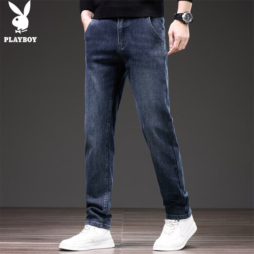 Playboy (PLAYBOY) jeans men's pants men's autumn and winter casual pants men's straight slim high-end trousers