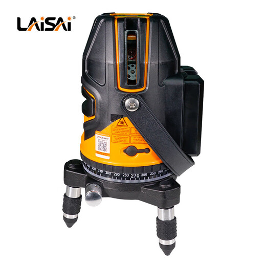 Laise laser infrared level high-precision strong light thin line 12 line green light blue light automatic wall-mounted LSG686SPD green light five-wire single electric + 1.5m tripod