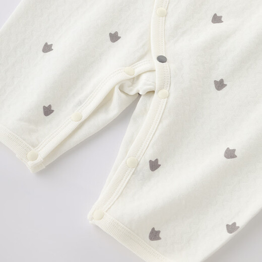 Bali Piggy Newborn Clothes Spring and Autumn Baby Harness Romper Suit Four Seasons Long Sleeve Air Conditioning Suit Pajamas Modal Baby Onesie Beige Meteor Shower 73cm