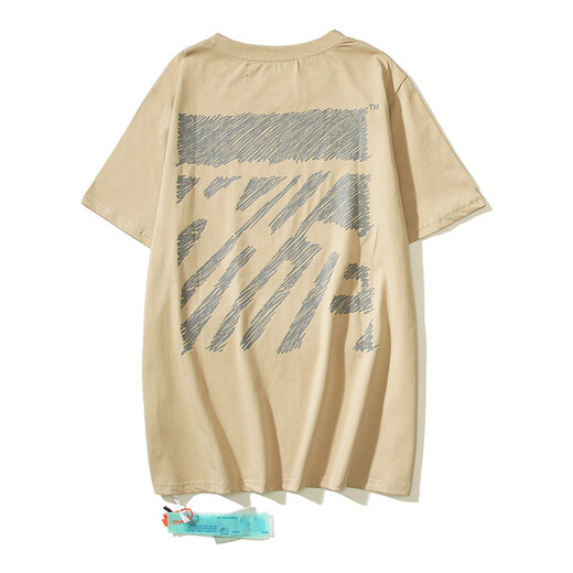 LEE KIDS秒发2025夏季新款off-white高品质男女同款T恤印花短袖 1278白 S