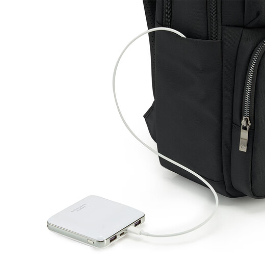 新秀丽（Samsonite）男士双肩包通勤出差商务高端背包16英寸电脑包大容量旅行书包 NU4 黑色 16英寸