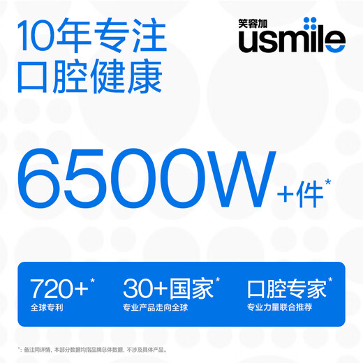 usmile smile plus electric toothbrush Four-zone recognition visualization P10 PRO Glacier White Adult couples for boyfriend and girlfriend Newlywedding birthday gift National subsidy