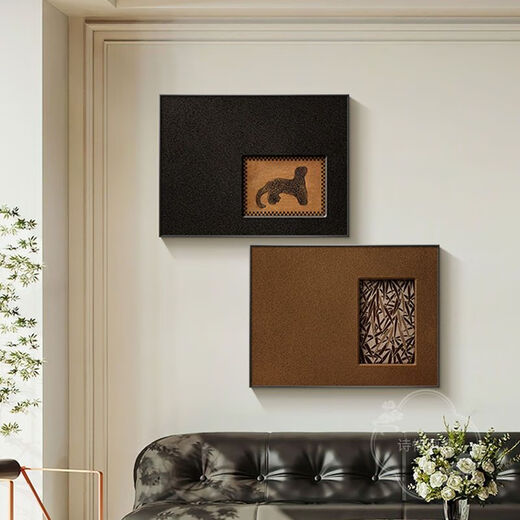 Weak current box decorative cover mid-century style electric meter box painting high-end distribution box switch box mural retro strong blocking 1 black frame 30*40 accommodates 22*32 flip-up type