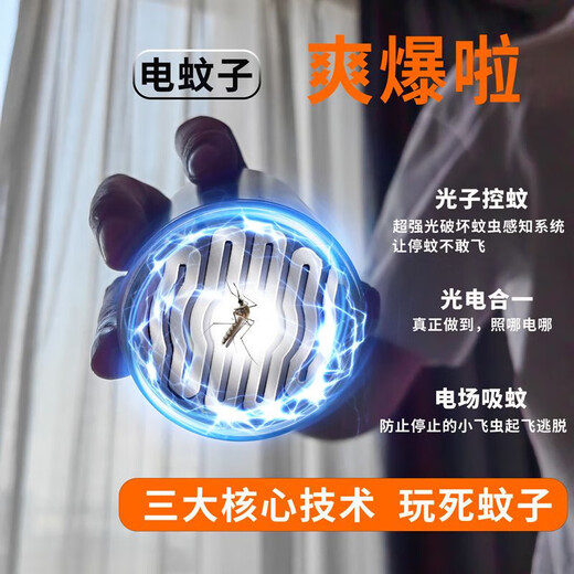 South Sandwich German quality mini electric mosquito swatter indoor dormitory Internet celebrity electrical appliances portable mini electric mosquito swatter car living appliances insect killer artifact new customization cyan. Qingchan-86