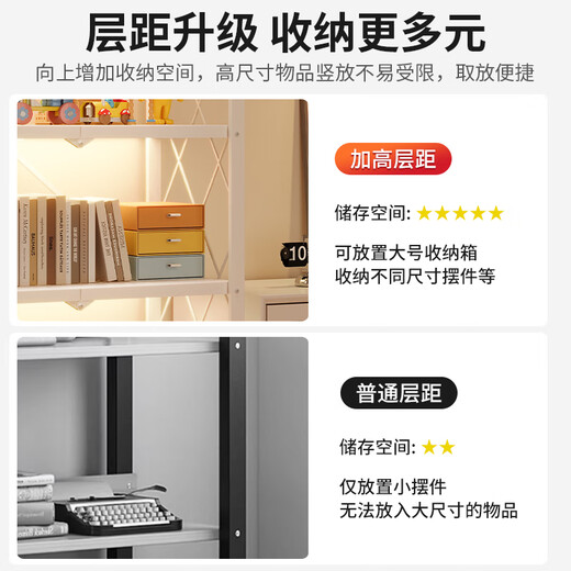 Shanshan Wooden Art Bookshelf Floor-standing Storage Rack Free Installation Folding Storage Rack Removable Toy Rack Steel Bookcase