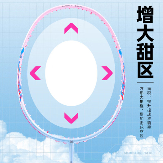 WITESS Witness Badminton Racquet 5U Ultra-Light Full Carbon Balanced Blade-Unicorn Single Rack Free 3 Balls + Hand Glue