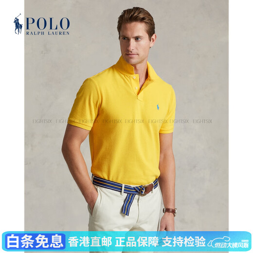 Ralph Lauren (Ralph Lauren) Camisa de tenis de manga corta Classic Slim Fit RL12222 700 amarillos XS