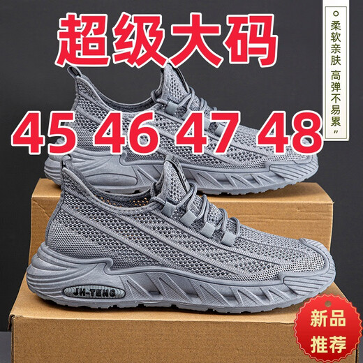 昌祥回力大码男鞋春夏季2025新款透气网面鞋子男4546 47 48跑步休闲运动鞋 FH-亿博25-2米色 42