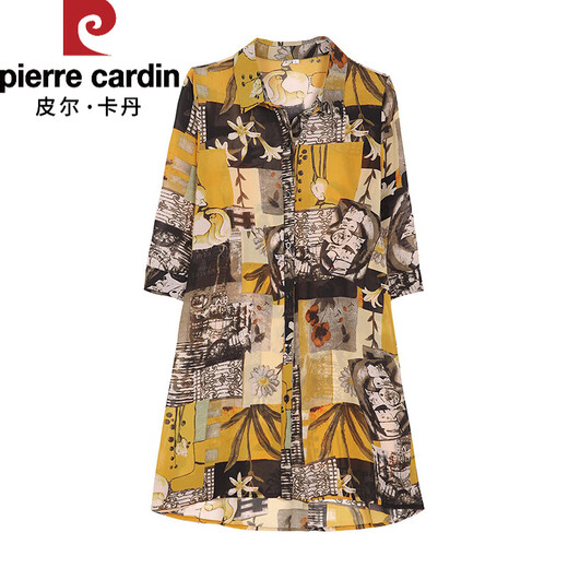 皮尔卡丹（pierre cardin）夏季雪纺衬衫女中年妈妈装宽松上衣薄款外套中老年人防晒外搭开衫 9905-1号色 M