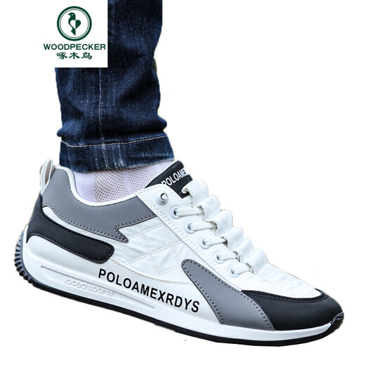 Woodpecker 2025 new casual shoes men's shoes summer new breathable casual sneakers men's soft sole non-slip running comfort AW9902 blue fabric style 42 size small/size one size