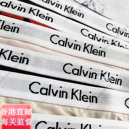 Calvin KleinCK专柜正品:Calvin:Klein舒适透气女士三角内裤:LOGO腰围官方旗舰 QD3892-601/602波尔多红:高腰三 XS