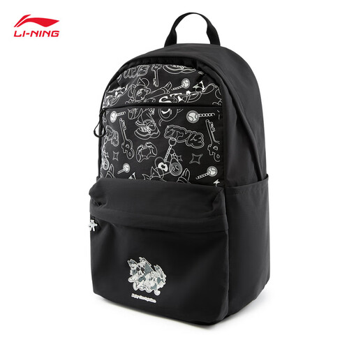 
Li Ning Disney Mickey Co-branded Backpack Men and Women 25 New Fashion Fashion Sports Backpack ABSV247 Black-1 F