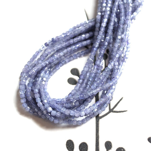 Only double precious gems, high quality tanzanite Rubik's Cube, small cubes, sugar cubes, 2.5mm DIY handmade beaded tassel, about 2.5mm tanzanite (AA grade)