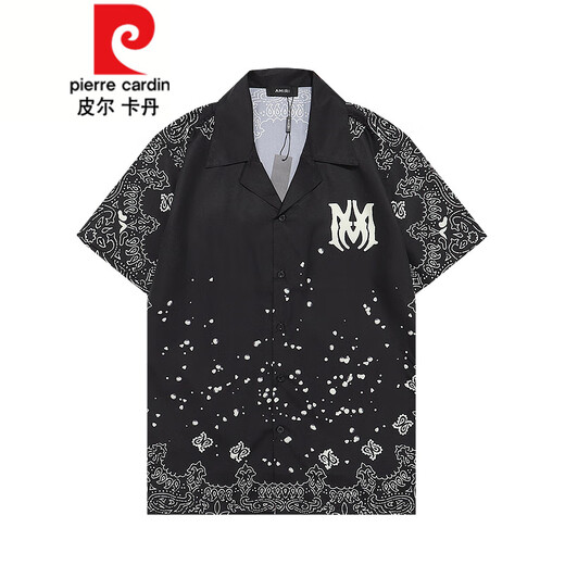 
Pierre cardin (pierre cardin) various men's short-sleeved shirts, summer beach shirt printed letters, men's lapel shirt knitted 9738 M