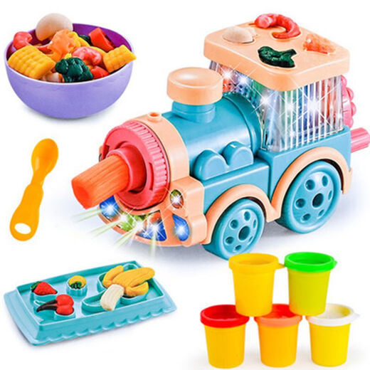 Le BB Color infantil Mud Toy Plaspline Boys and Girls Education Park NUEVO estilo Nuevo Máquina de fideos Música de juguetes Train Music Train Noodle