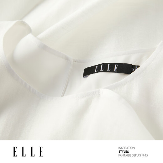 ELLE [Pure White Order] Ruffled Acetate Sleeveless Shirt for Women 2025 Summer New Tencel Chiffon White Shirt White M