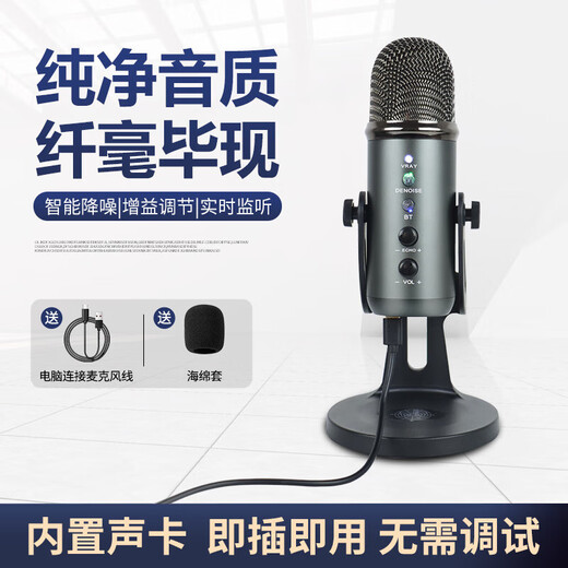 Zhizhou sleep aid microphone voice-activated recording microphone mobile phone computer desktop notebook noise reduction dubbing equipment standard standard computer use