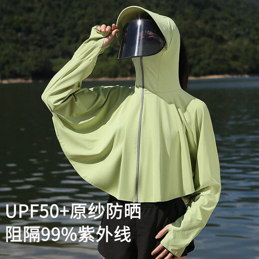 莉夏乐2025新款防晒衣女防紫外骑车电动车防晒服遮阳百搭短款罩衫冰丝 升级【镜片款】军绿色 均码 (80-145斤)