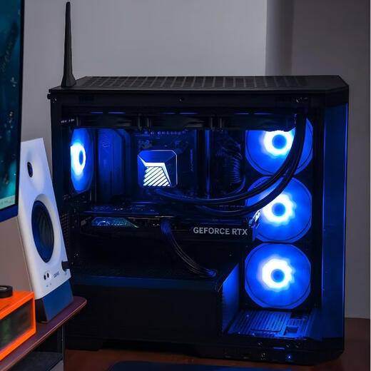 微星（MSI）黑刃 黑色机箱支持M-ATX主板(360冷排位/背插主板/270°无立柱海景房/简易显卡支架/前置Type-C）