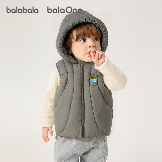 Balabala Children's Down Vest Girls Boys Baby Jackets Tops Children's Clothes 2025 Autumn and Winter Clothes Cute 209425101205
