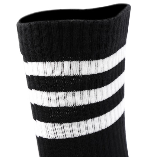 阿迪达斯（adidas）男袜女袜 新款休闲袜子健身训练透气时尚条纹休闲中筒袜户外中袜 FH6629 S