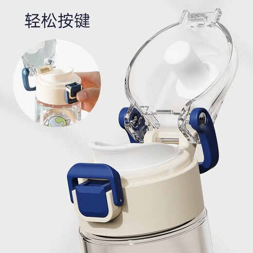 膳魔师（THERMOS）儿童水杯上学专用小学生男生水壶塑料女孩男孩便携夏新款女童杯子 620ml-黑色钢铁侠-6172