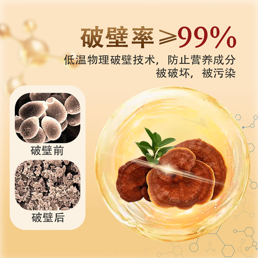 
Gu Shitang Break Wall Ganoderma lucidum Spore Powder Gift Box Enhancement Immunity Health Products Nutritional Products Tonics Suitable for the elderly [Trial Triterpenes 16g Polysaccharide 2g] 3 bags of trial pack