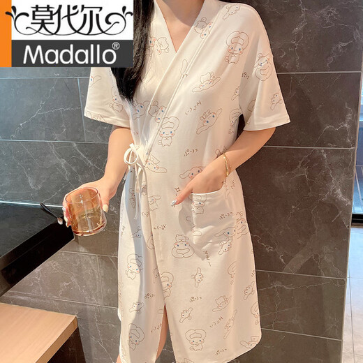Modal Kimono Nachthemd Mädchen Sommer reines Baumwoll kurzärmelige Bademantel Dünne Yugui-Hund Japanischer Cartoon Pyjama 2025 neuer Stil 653 m
