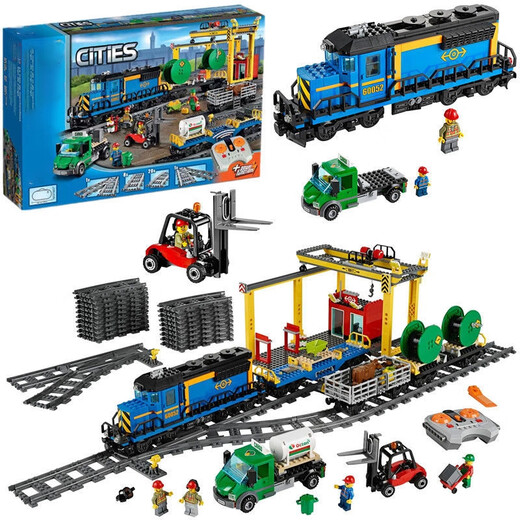 Yusenyi China Building Block City Series 60052 Freight Train Version Electric Remote Control Version Train Toys de ensamblaje para niños Versión de control remoto Versión de Freight Train de alta calidad/reparación
