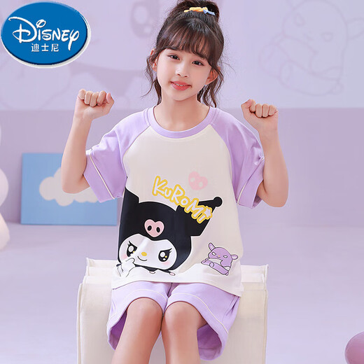 迪士尼（Disney）儿童睡衣纯棉短袖夏天薄款小海狸露比loppy卡通小女孩家居服套装 6626#皮卡丘 170 10码身高(110-120cm)