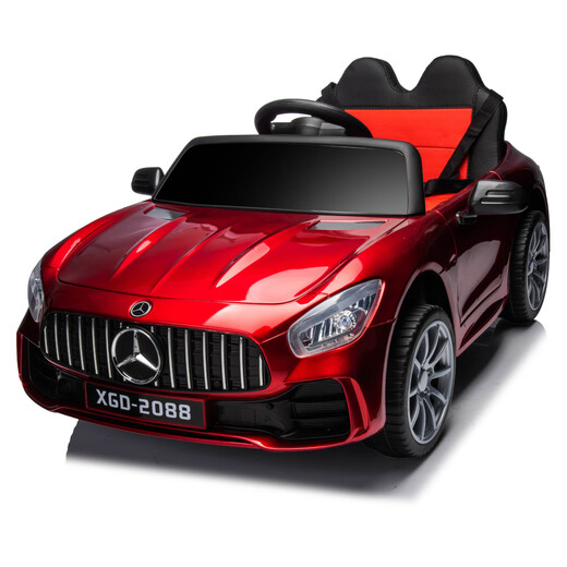 HERO THRIVE La voiture électrique à quatre roues pour enfants Mercedes-Benz peut s'asseoir dans une balançoire télécommandée cadeau d'anniversaire pour bébé voiture jouet pour enfants rouge à double entraînement conduite autonome + télécommande + balançoire + éducation précoce + batterie antidéflagrante 12 V
