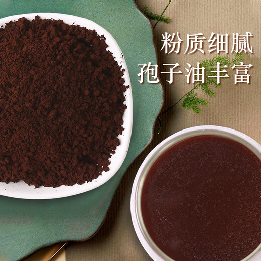 Zhenye Mountain Changbai Mountain Ganoderma-Sporenpulver, reines Northeast Lindenholz-Linshi-Pulver, nicht besonderes authentisches erstklassiges Ganoderma lucidum-Robenpulver, 250 g, 2 Flaschen insgesamt 500 g erstklassiges Pulver