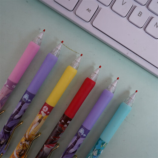 Uhfq Magic Patriarche's Blind Box Pen Creative Creative Cartoon Cute Ins High-Precision Press Neutral Pen Rapidement Dry Black Eau X-6189 Naruto Blind Box Pen Random 6 0,5 mm 0,5 mm x Single