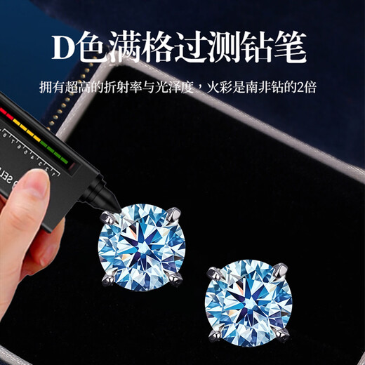 TFY Colorful Moissanite Earrings for Women S925 Sterling Silver Flashing Diamond Earrings Ear Bone Studs to Show Your Temperament as a Gift for Your Girlfriend Pink Moissanite 30 Minutes 4mm Pair