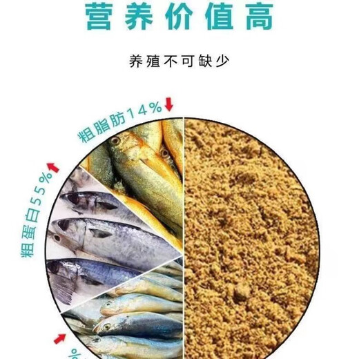 Fishmeal feed pure fishmeal veterinary steam Peruvian imported quality feed for chickens, ducks, geese, dogs, pigs, foxes, shrimps and livestock Domestic fishmeal 65% protein 20Jin Jin equals 0.5kg (affordable package)