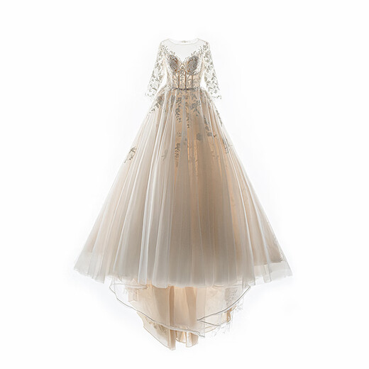 Love White's Love White <Iamu> Robe de mariée en dentelle française Robe de mariée texturée pour la robe de mariée texturée du fil principal pour la porte xiamu 丨 s _165