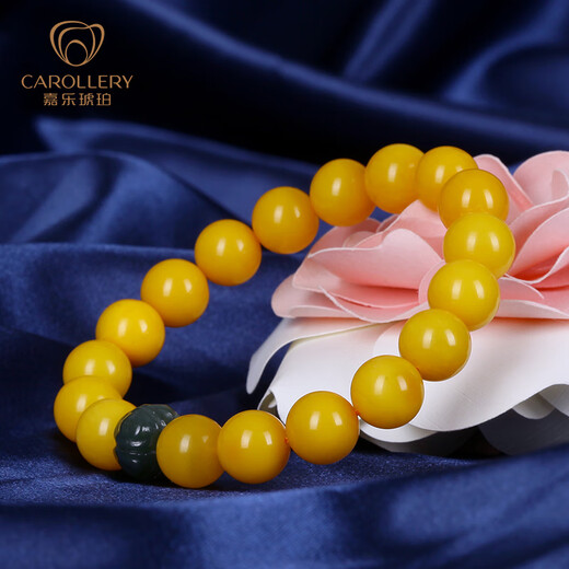 Jiale Beeswax Bracelet Female Old Beeswax Chicken Oil Yellow Bracelet Baltic Amber Jewelry Accessories Birthday Gift Genuine