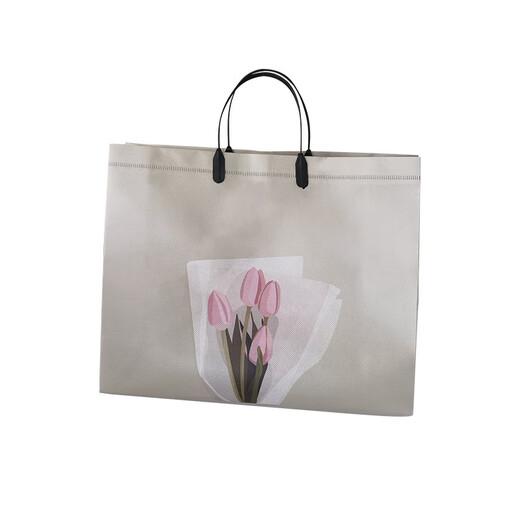 
Tulip Clothing Store Tote Bag Hand-carrying Clothing Packaging Gifts Gifts Non-woven Custom Shopping Bag Tulip Thickened Can Buckle Large Length 44 Height 33 Width 12200 Price