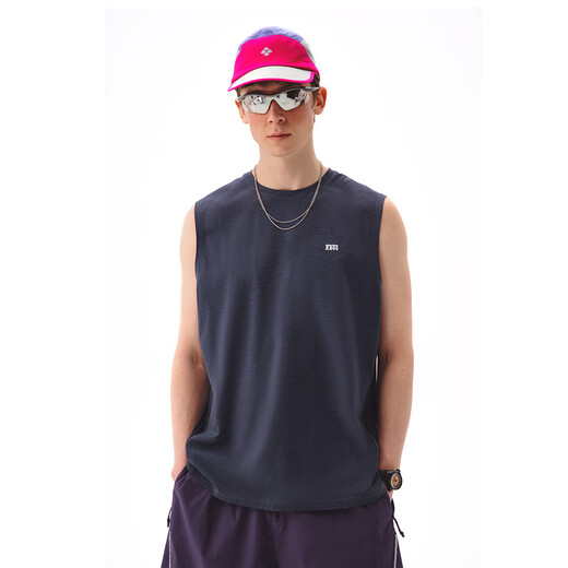 
NOTHOMME mountain outdoor running antibacterial moisture absorption quick-drying clothes sleeveless vest reflective logo sports vest men dark rock gray spot M 170~175