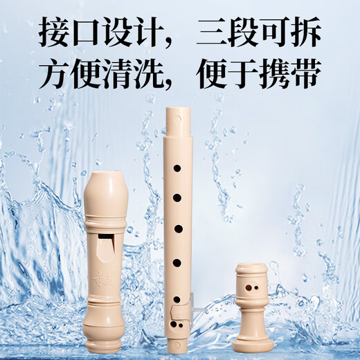奇美小状元8孔课堂乐器高音德式八孔竖笛（帆布袋、带教材）
