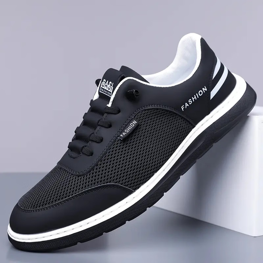 
FR.YH.ZH Boniu Weisheng men's shoes for summer soft sole breathable outdoor mesh shoes fashionable sports and casual shoes driving air conditioning shoes blue (9209) 42 (standard leather shoe size)