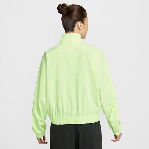 
Nike (NIKE) women's zipper breathable quick-drying light wet mesh splicing casual fluorescent yellow-green sports jacket HJ0964-701 M
